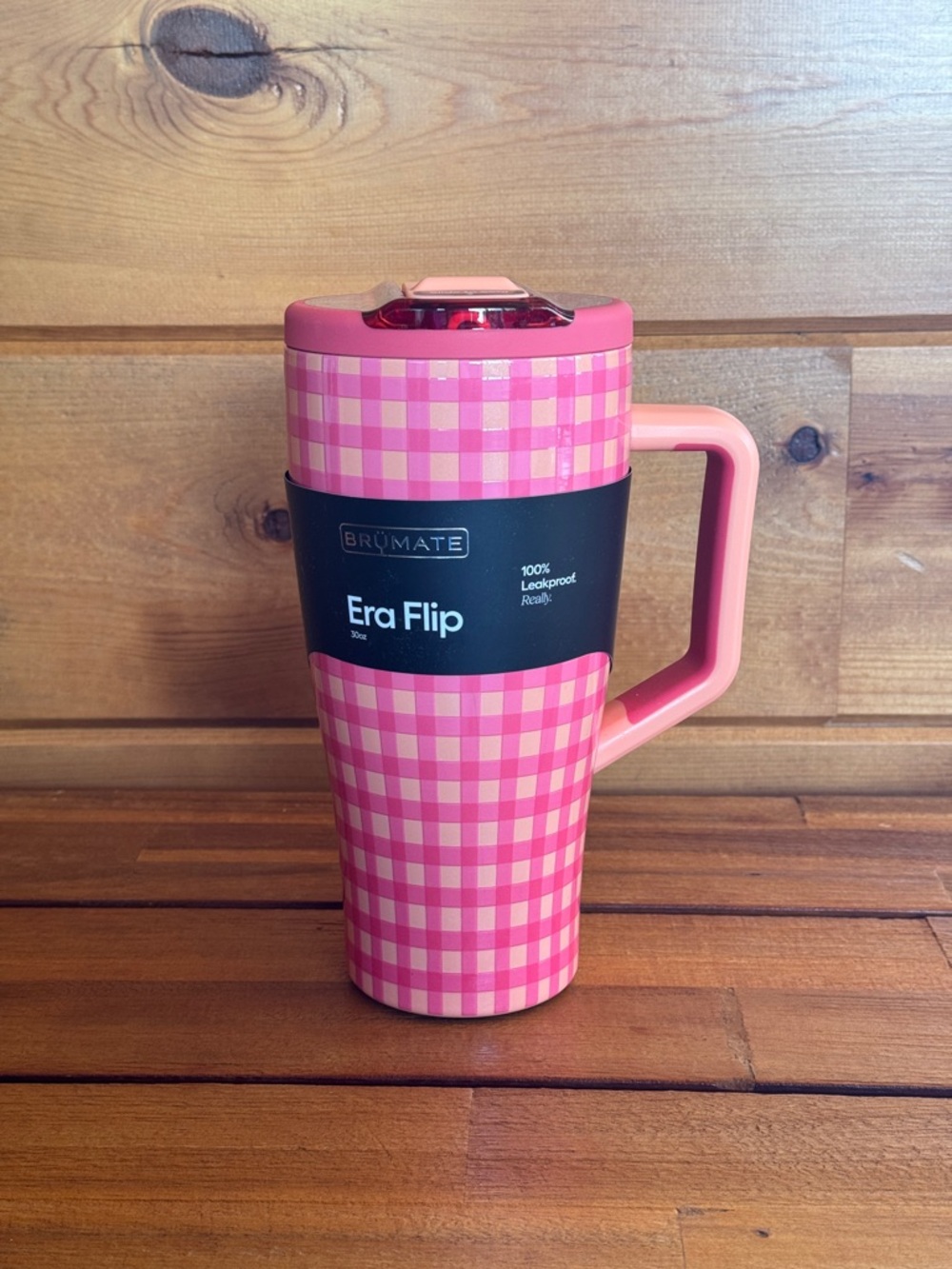 Brumate Era Flip 30 oz - Peach Gingham